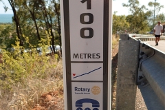 The emergency markers on Castle Hill Road